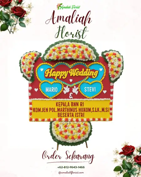 Papan Bunga Pernikahan Sukosono
